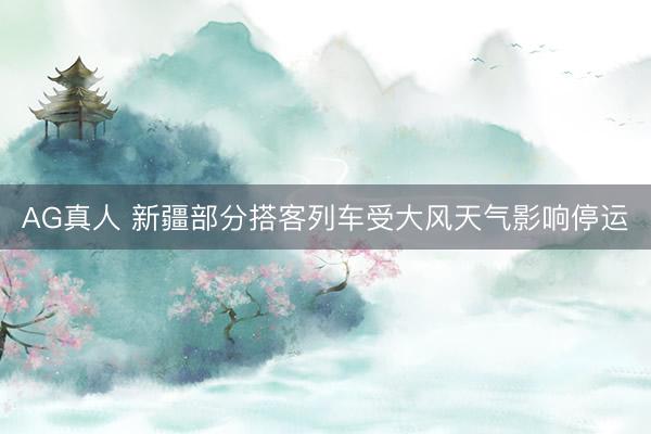 AG真人 新疆部分搭客列车受大风天气影响停运