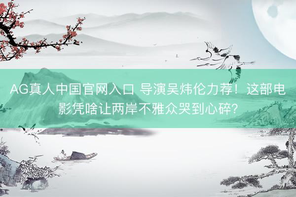 AG真人中国官网入口 导演吴炜伦力荐！这部电影凭啥让两岸不雅众哭到心碎？