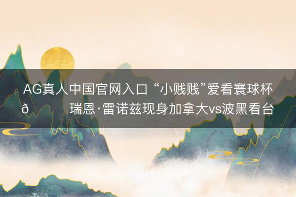 AG真人中国官网入口 “小贱贱”爱看寰球杯👀瑞恩·雷诺兹现身加拿大vs波黑看台