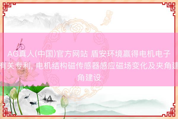 AG真人(中国)官方网站 盾安环境赢得电机电子阀有关专利， 电机结构磁传感器感应磁场变化及夹角建设